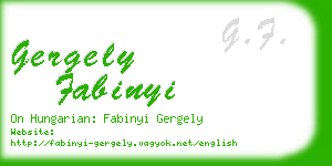 gergely fabinyi business card